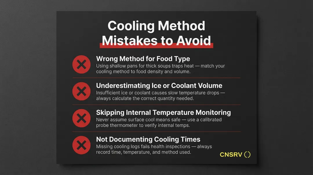 Four common food cooling method selection mistakes to avoid in commercial kitchens