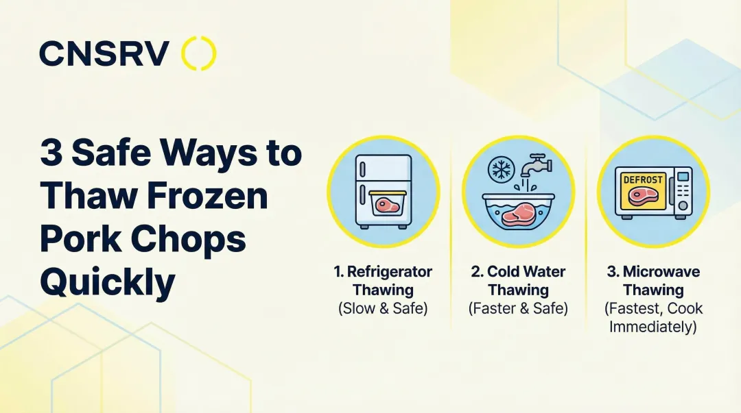 Cover image for 3 Safe Ways to Thaw Frozen Pork Chops Quickly