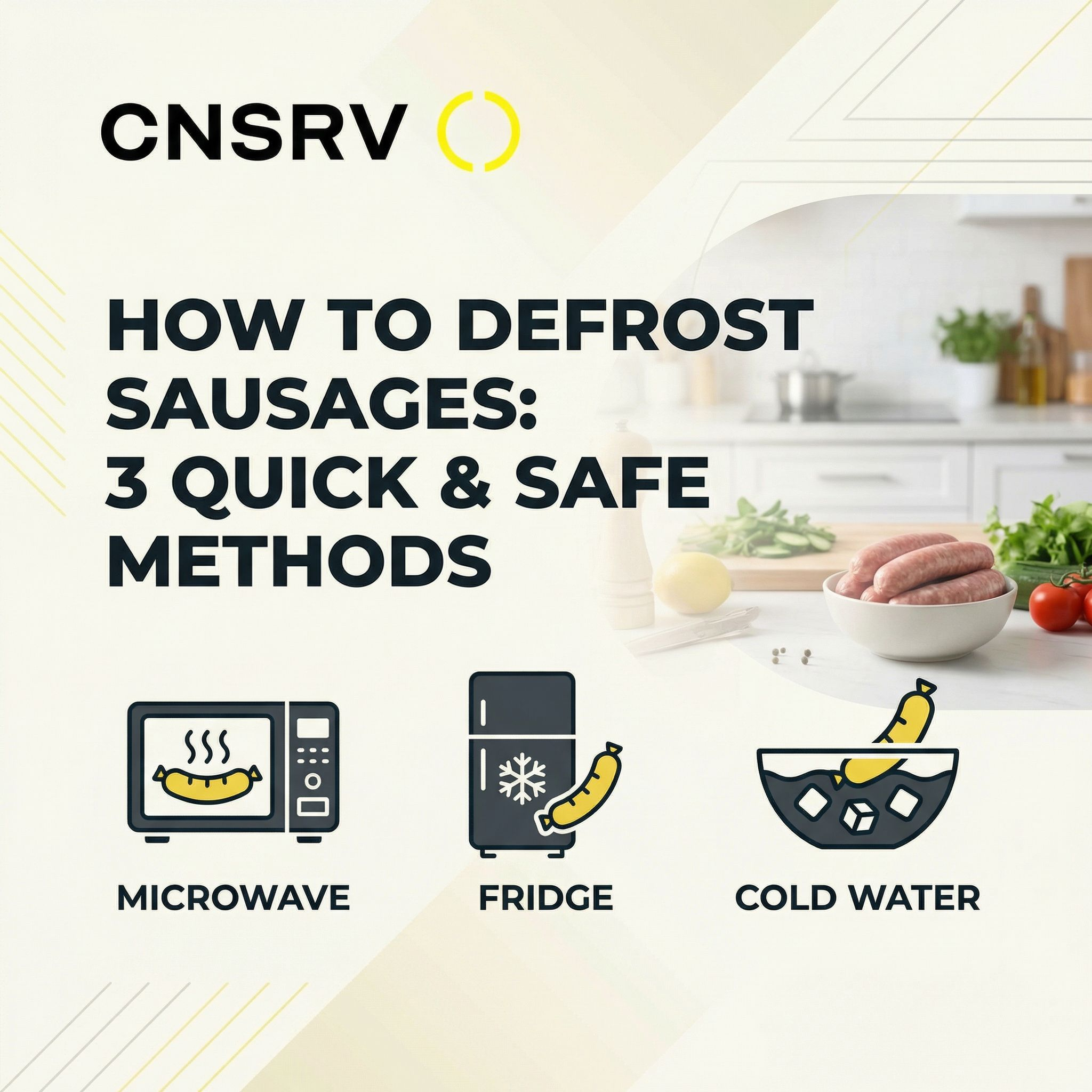 How to Defrost Sausages: 3 Quick & Safe Methods