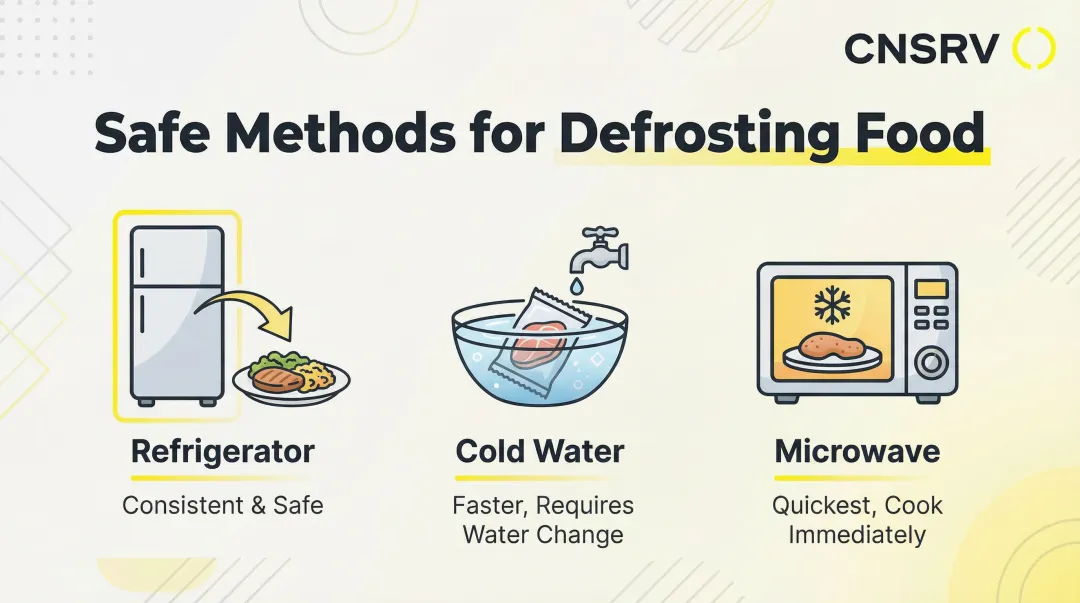 Cover image for Safe Methods for Defrosting Food