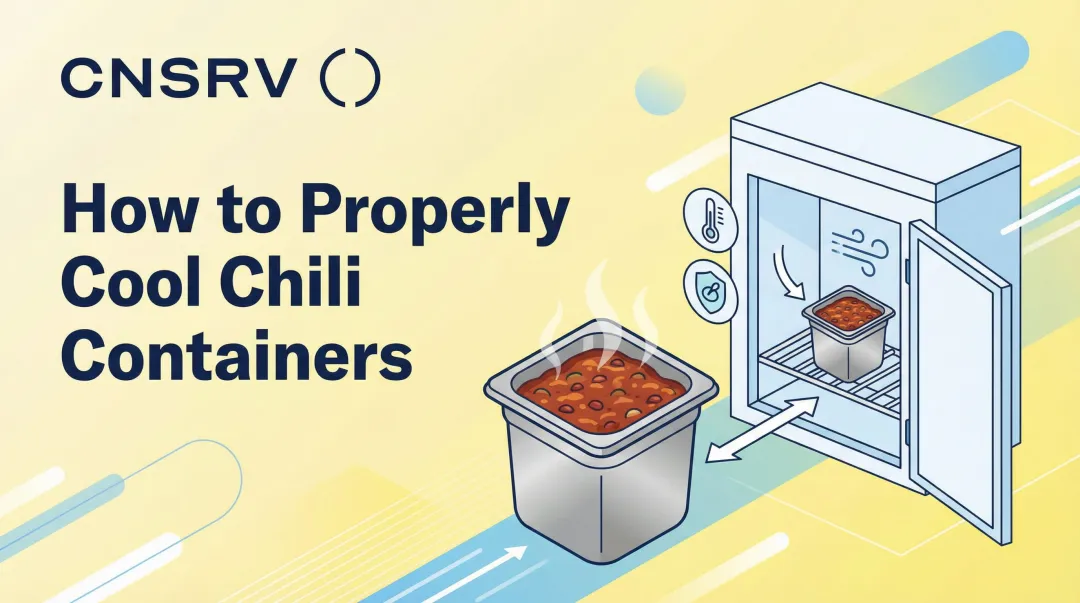 How to Properly Cool Chili Containers