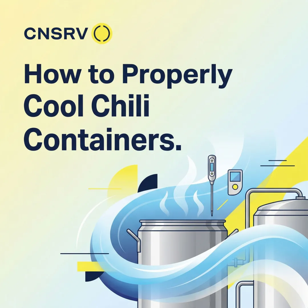 How to Properly Cool Chili Containers