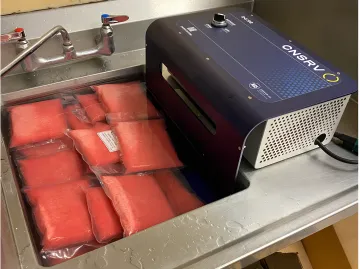 Step-by-step rapid chilling process in a commercial catering kitchen