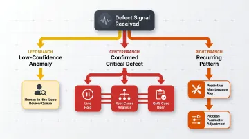 AI orchestrator adaptive routing logic three defect severity response paths