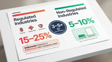 Enterprise GenAI compliance cost premiums by industry regulated versus non-regulated