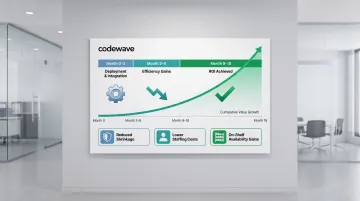 Computer vision retail ROI timeline showing 12 to 18 month payback period and key benefit drivers