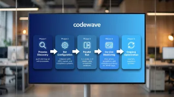 5-phase payroll RPA implementation process flow from discovery to optimization