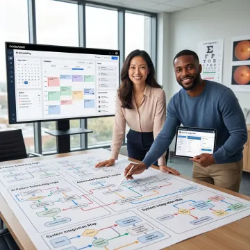 AI scheduling workflow for eye care practice
