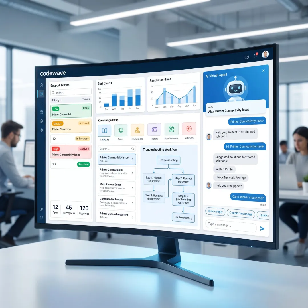 AI Virtual Agent Development Services for Technical Support and IT Helpdesk