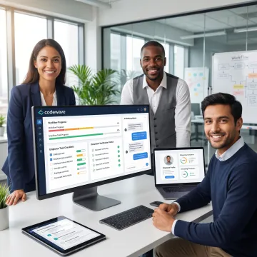AI onboarding automation dashboard for HR team