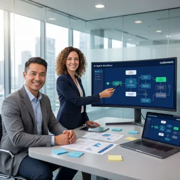 Custom AI agent workflow design session