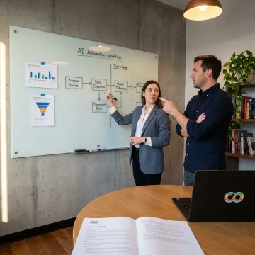 AI consulting team mapping automation process steps