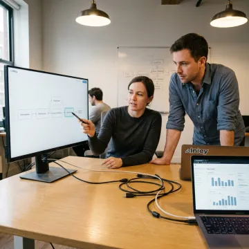 AI development team planning a workflow