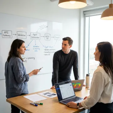 Team designing agentic data engineering workflow