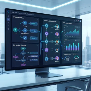 AI-powered customer support call automation dashboard