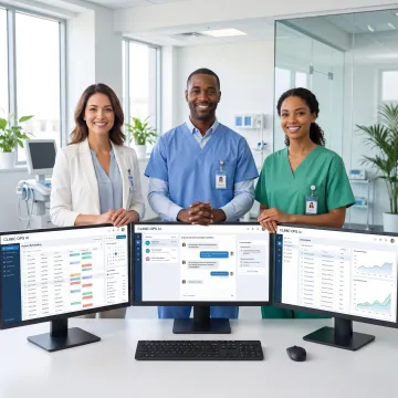 Healthcare team using AI workflow tools