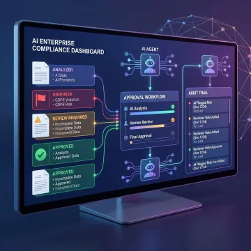AI agent reviewing compliance workflows