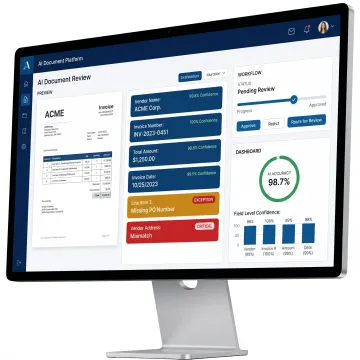 Automated document review workflow interface