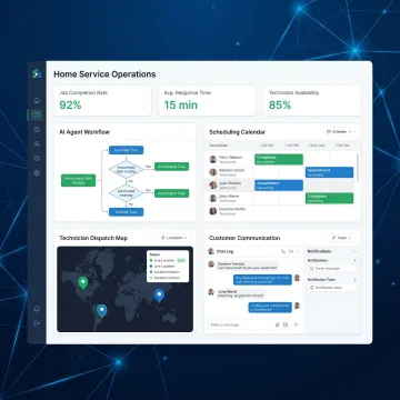 AI dashboard for home service operations
