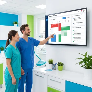 Dental office team using AI patient scheduling tools