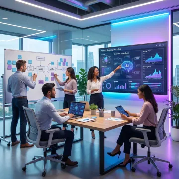 AI product workshop with consultants and stakeholders