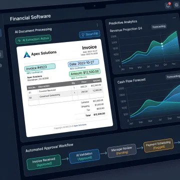 Financial workflow automation and analytics interface