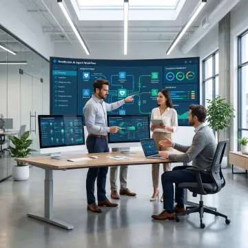 Team planning healthcare AI workflow automation