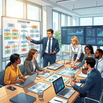 AI strategy workshop with consultants and business stakeholders