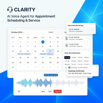 AI voice agent managing appointment bookings