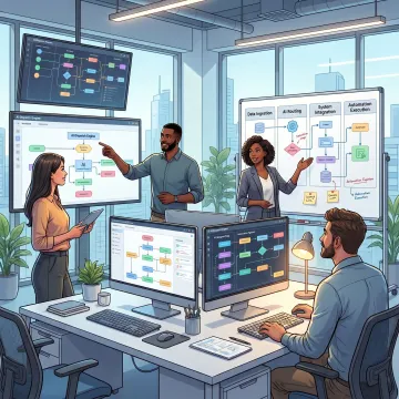 Team planning AI dispatch automation workflow