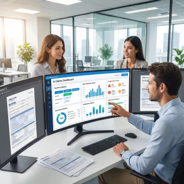 AI claims processing dashboard for insurance teams
