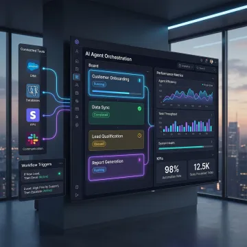 Custom AI agent dashboard and workflow automation interface