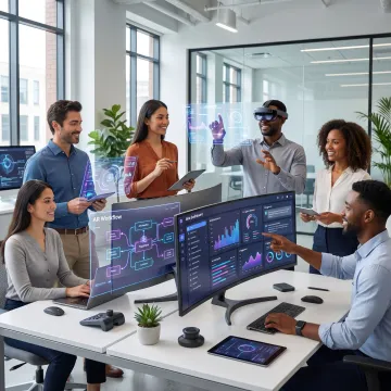 Team designing AI-driven AR workflow