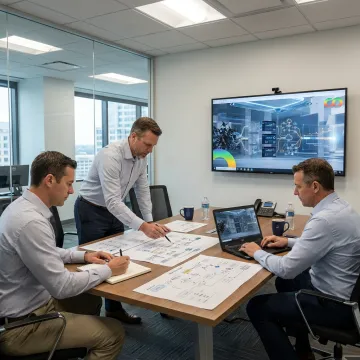 Automation consultants mapping workflow steps