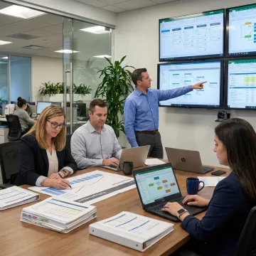 AI finance planning process dashboard
