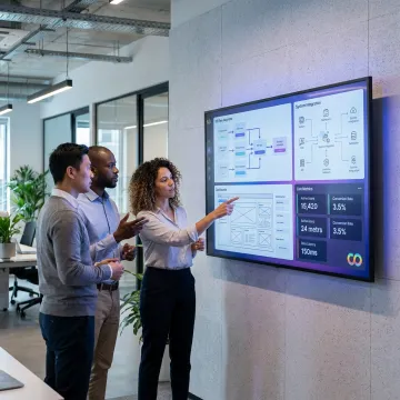 Analytics team planning a real-time dashboard workflow
