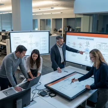 Enterprise team reviewing digital engineering roadmap