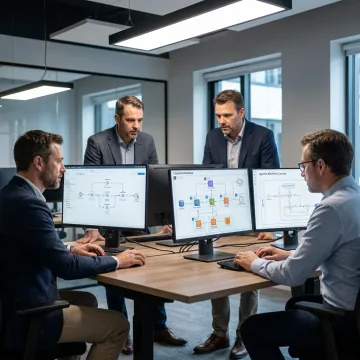 Enterprise digital engineering team working on AI systems
