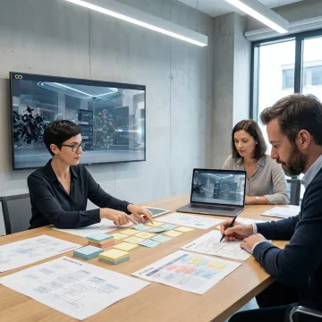 Consultants mapping a data strategy roadmap