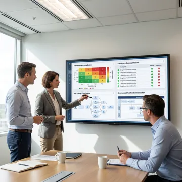 AI governance consultants reviewing risk controls