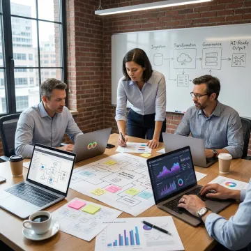 Consultants planning a data architecture roadmap