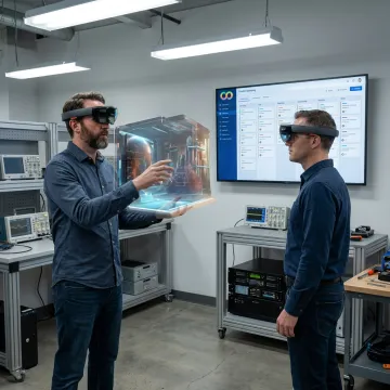 AR VR development team testing immersive prototype