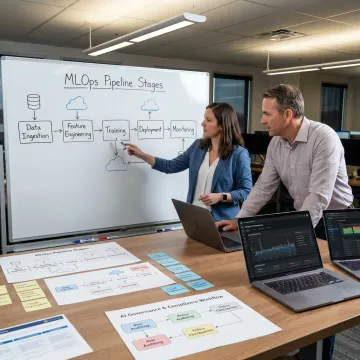MLOps consultants planning AI deployment workflow