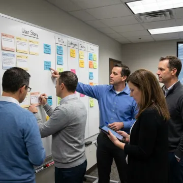 Agile healthcare software planning session