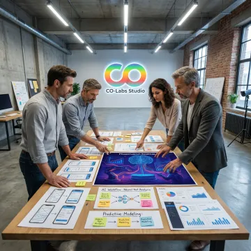 Mobile app development team planning product workflow