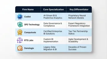Top five BI and big data consulting firms comparison overview 2026