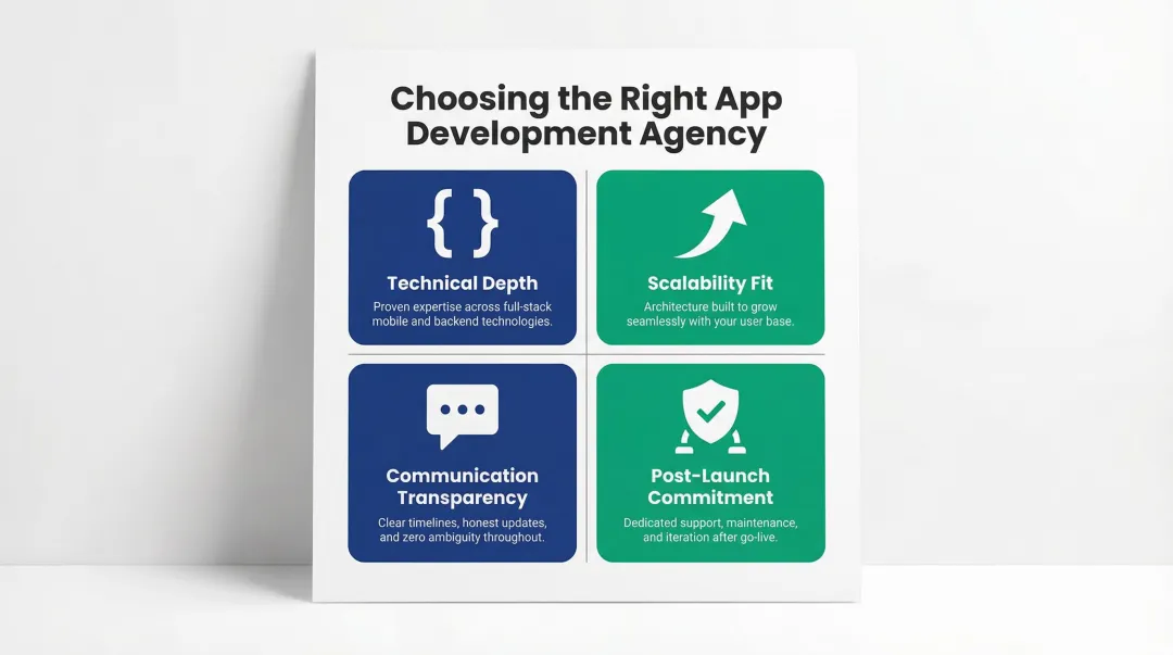 Four key agency selection criteria framework for app development partnerships