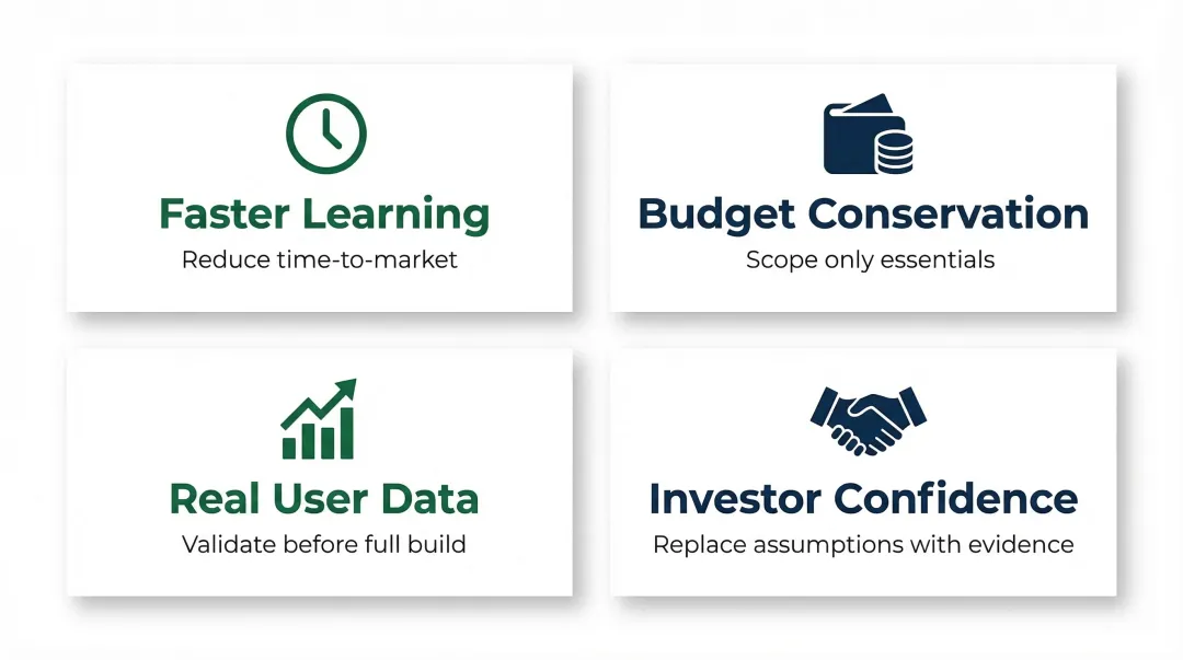 Four key benefits of MVP app development for early-stage startups