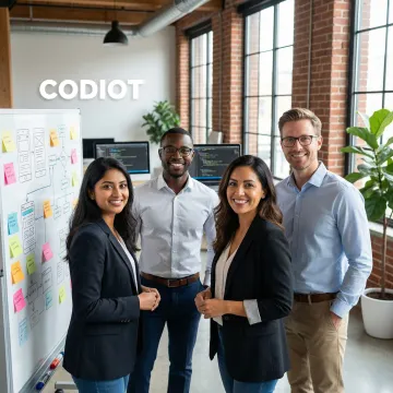 Software development team collaborating on an MVP product roadmap