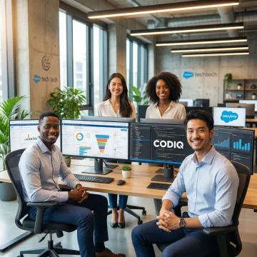 Offshore Salesforce development team collaborating on CRM customization